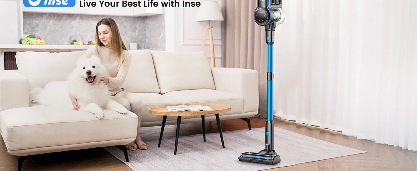 Powerful 265W Stick Cordless Vacuum Cleaner with up to 45 minutes of runtime. This versatile 6-in-1 stick vacuum is perfect for tackling pet hair at home or in your car, and is ideal for hardwood and floor surfaces.