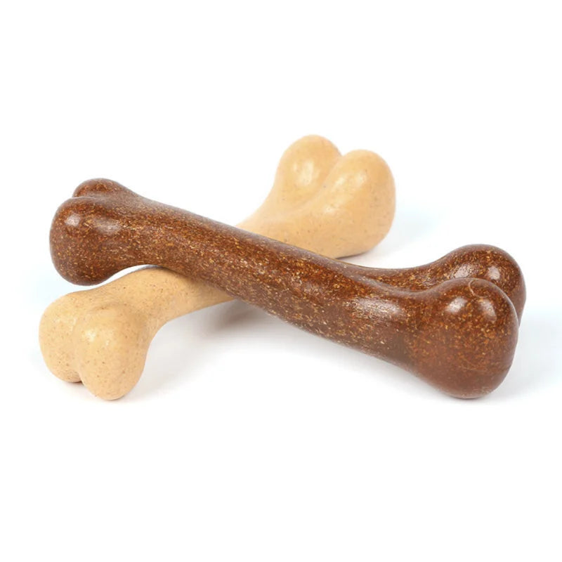 Indestructible Dog Bone - Natural, Non-Toxic Puppy Chew Toys for Dental Care. Perfect for Molar Teeth Cleaning and Engaging Chew Games for Dogs.