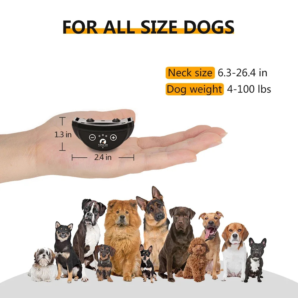 Anti-Bark Collar for Dogs! This effective electric collar is perfect for training, helping to reduce excessive barking while keeping your furry friend safe and comfortable. Ideal for all dog owners!