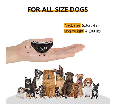 Anti-Bark Collar for Dogs! This effective electric collar is perfect for training, helping to reduce excessive barking while keeping your furry friend safe and comfortable. Ideal for all dog owners!