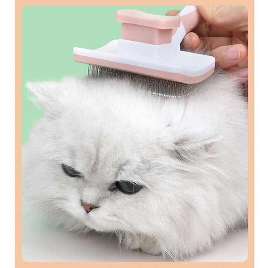 Pet Hair Shedding Comb - Grooming Brush for Dogs and Cats. Ideal for Long-Haired Indoor Cats, This Slicker Brush Effectively Removes Shedding Fur and Enhances Pet Beauty.