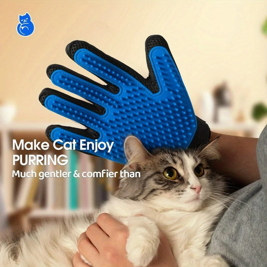 Pet grooming gloves! These gentle cat brush effectively remove shedding while doubling as dog washing gloves, making pet care easy and enjoyable.