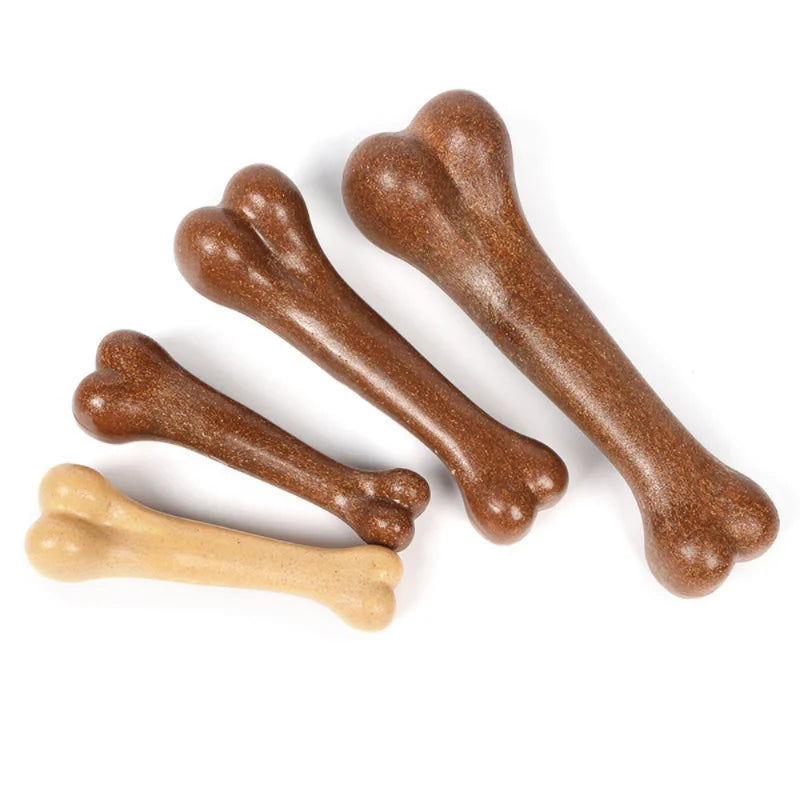 Indestructible Dog Bone - Natural, Non-Toxic Puppy Chew Toys for Dental Care. Perfect for Molar Teeth Cleaning and Engaging Chew Games for Dogs.